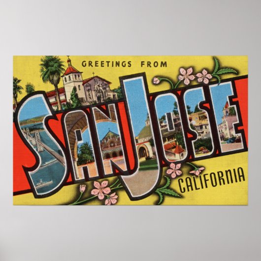 San Jose,カリフォルニア州ラージレターシーン2 ポスター (正面)