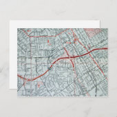 SAN JOSE, CAヴィンテージマップ葉書 ポストカード (正面/裏面)