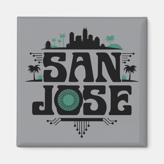 San Jose California United States マグネット (正面)