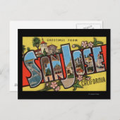 San Jose, CaliforniaLarge Letter Scenes ポストカード (正面/裏面)
