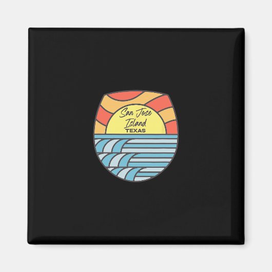 San Jose Island Texas Tx Atlantic Sunrise Vacation マグネット (正面)