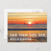 San Juan del Sur，ニカラグア日没はがき ポストカード (正面/裏面)