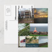 San Juan, Puerto Ricoフォトコラージュ ポストカード (正面/裏面)