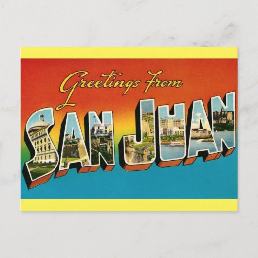 SAN JUAN PUERTO RICOポストカードからの挨拶 ポストカード (正面)