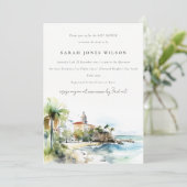 San Juan Puerto Rico Landscape Baby Shower 招待状 (スタンド正面)