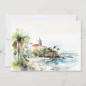 San Juan Puerto Rico Landscape Rehearsal Dinner 招待状 (裏面)