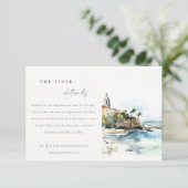 San Juan Puerto Rico Landscape Wedding Details エンクロージャーカード (スタンド正面)