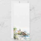 San Juan Puerto Rico Landscape Wedding Menu Card 招待状 (裏面)