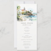San Juan Puerto Rico Landscape Wedding Program 招待状 (正面)