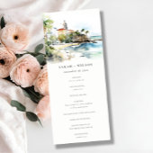 San Juan Puerto Rico Landscape Wedding Program 招待状