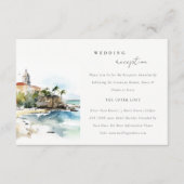 San Juan Puerto Rico Landscape Wedding Reception エンクロージャーカード (正面)