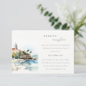 San Juan Puerto Rico Landscape Wedding Reception エンクロージャーカード (スタンド正面)