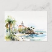 San Juan Puerto Rico Landscape Wedding Reception エンクロージャーカード (裏面)