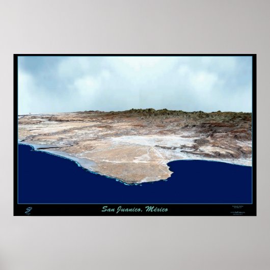 San Juanico, Baja California satellite poster ポスター (正面)