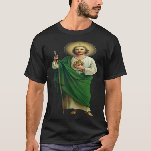 San Judas Tadeo Saint Jude Thaddeus Tシャツ (正面)