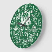 San Lorenzo Huesca ラージ壁時計 (傾斜)