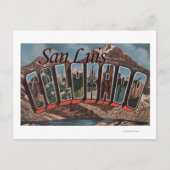 San Luis, Colorado - Large Letter Scenes ポストカード (正面)