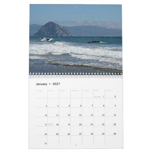 San Luis Obispo郡2015のカレンダー カレンダー (1月 2027)