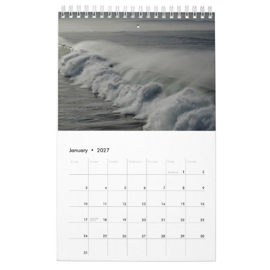 San Luis Obispo郡2016のカレンダー カレンダー (1月 2027)