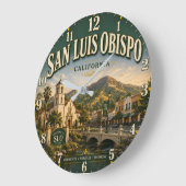 San Luis Obispo California  ラージ壁時計 (傾斜)