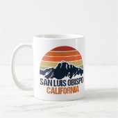 San Luis Obispo California Mountain Sunset コーヒーマグカップ (左)