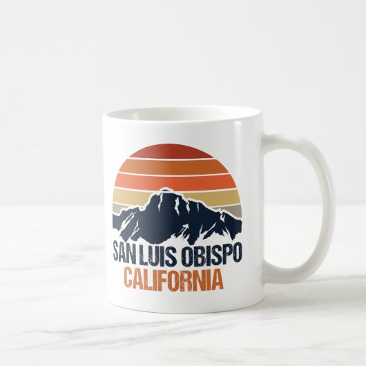 San Luis Obispo California Mountain Sunset コーヒーマグカップ (右)