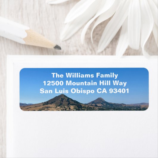 San Luis Obispo California Photo Return Address ラベル (インサイチュ)