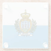 San Marino Flag ガラスコースター (裏面)