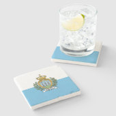 San Marino Flag ストーンコースター (横)