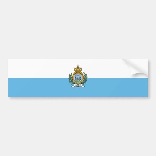 San Marino Flag バンパーステッカー (正面)
