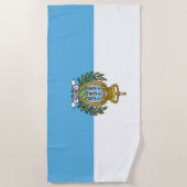 San Marino Flag ビーチタオル (正面)