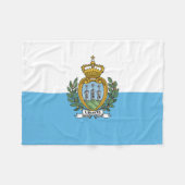 San Marino Flag フリースブランケット (正面(横))