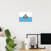 San Marino Flag ポスター (ホームオフィス)