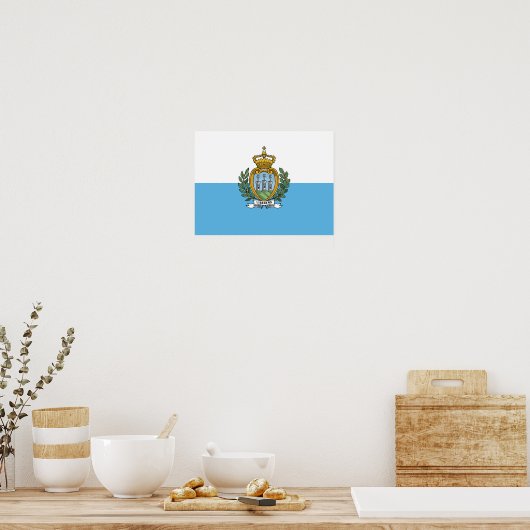 San Marino Flag ポスター (キッチン)