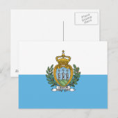 San Marino Flag ポストカード (正面/裏面)