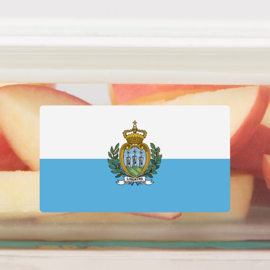 San Marino Flag ラベル (貼付)