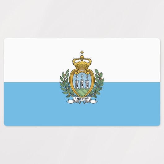 San Marino Flag ラベル (デザイン2)
