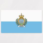San Marino Flag ラベル (デザイン1)