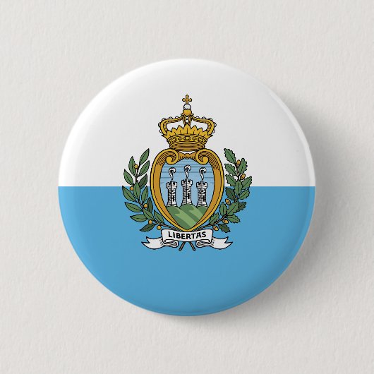 San Marino Flag 缶バッジ (正面)
