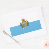 San Marino Flag 長方形シール (封筒)