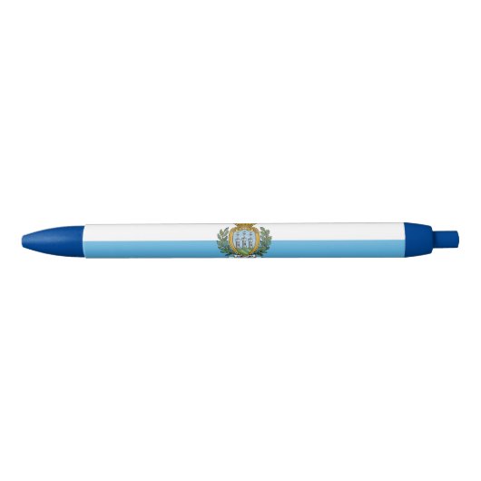 San Marino Flag 黒ボールペン (正面)