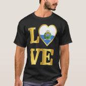 San Marino Flag Sammarinese Pride and Love Tシャツ (正面)