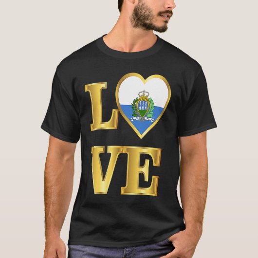 San Marino Flag Sammarinese Pride and Love Tシャツ (正面)