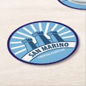 San Marino Libertas Perpetua ラウンドペーパーコースター (アングル)