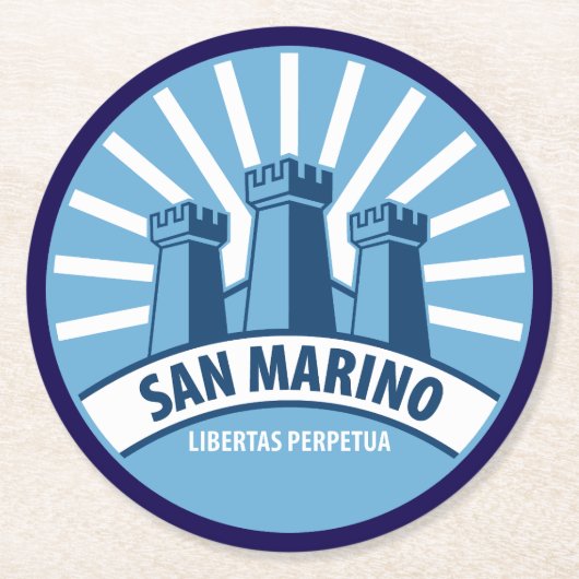 San Marino Libertas Perpetua ラウンドペーパーコースター (正面)