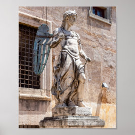 San Michele statue in Castle Sant'Angelo - Rome ポスター