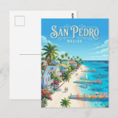 San Pedro Town Belize ポストカード (正面/裏面)