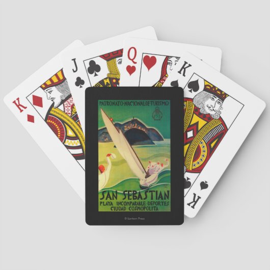 San SebastianのヴィンテージPosterEurope トランプ (裏面)
