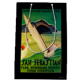 San SebastianのヴィンテージPosterEurope ミディアムペーパーバッグ (裏面)