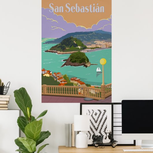 San Sebastian, Spain ポスター (ホームオフィス)